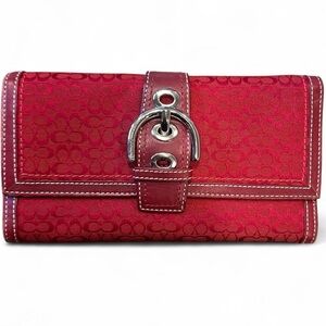 Vintage Coach Soho Wallet • Red • Y2K Vibes ✨